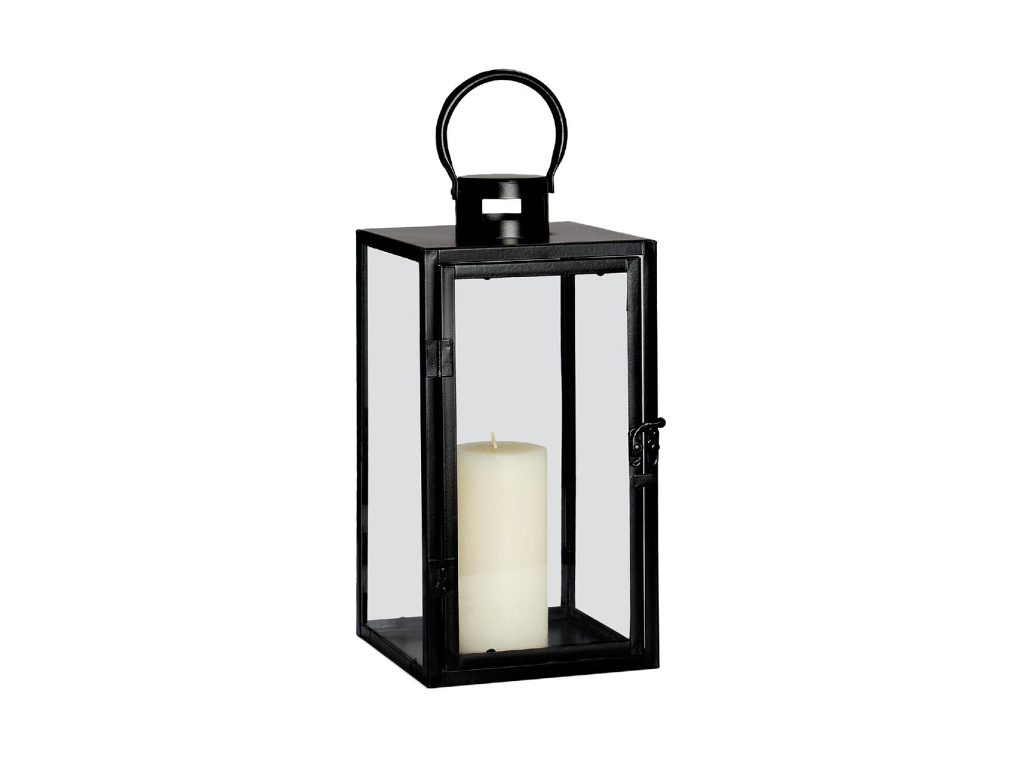 Black Metal Lantern 15x15x35