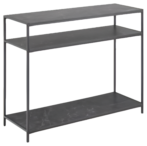 Console Table – Black Marble & Steel