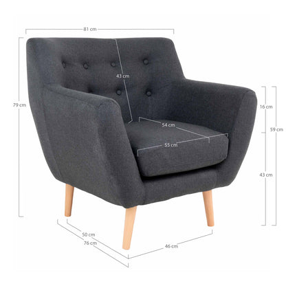 Monte Armchair - Dark Grey - 15% OFF