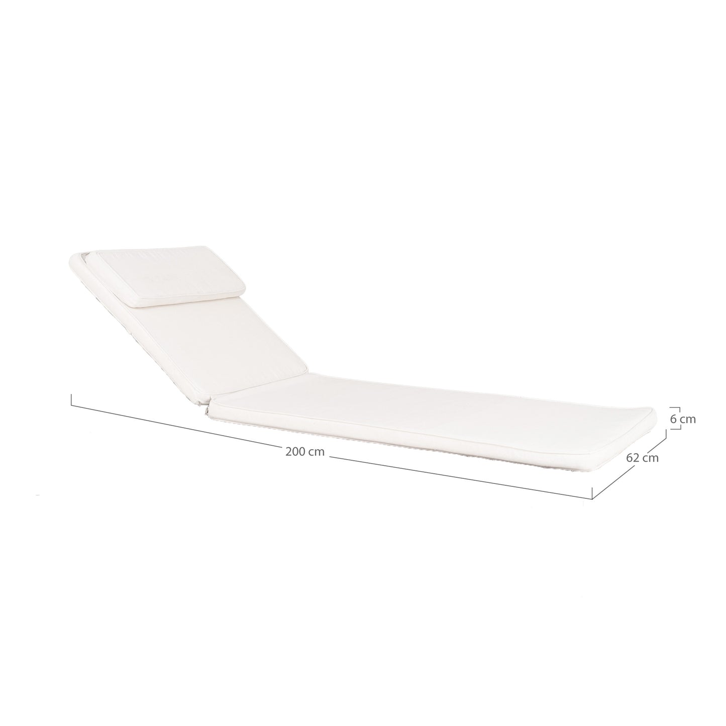 Andorra Cushion for Sunlounger - White